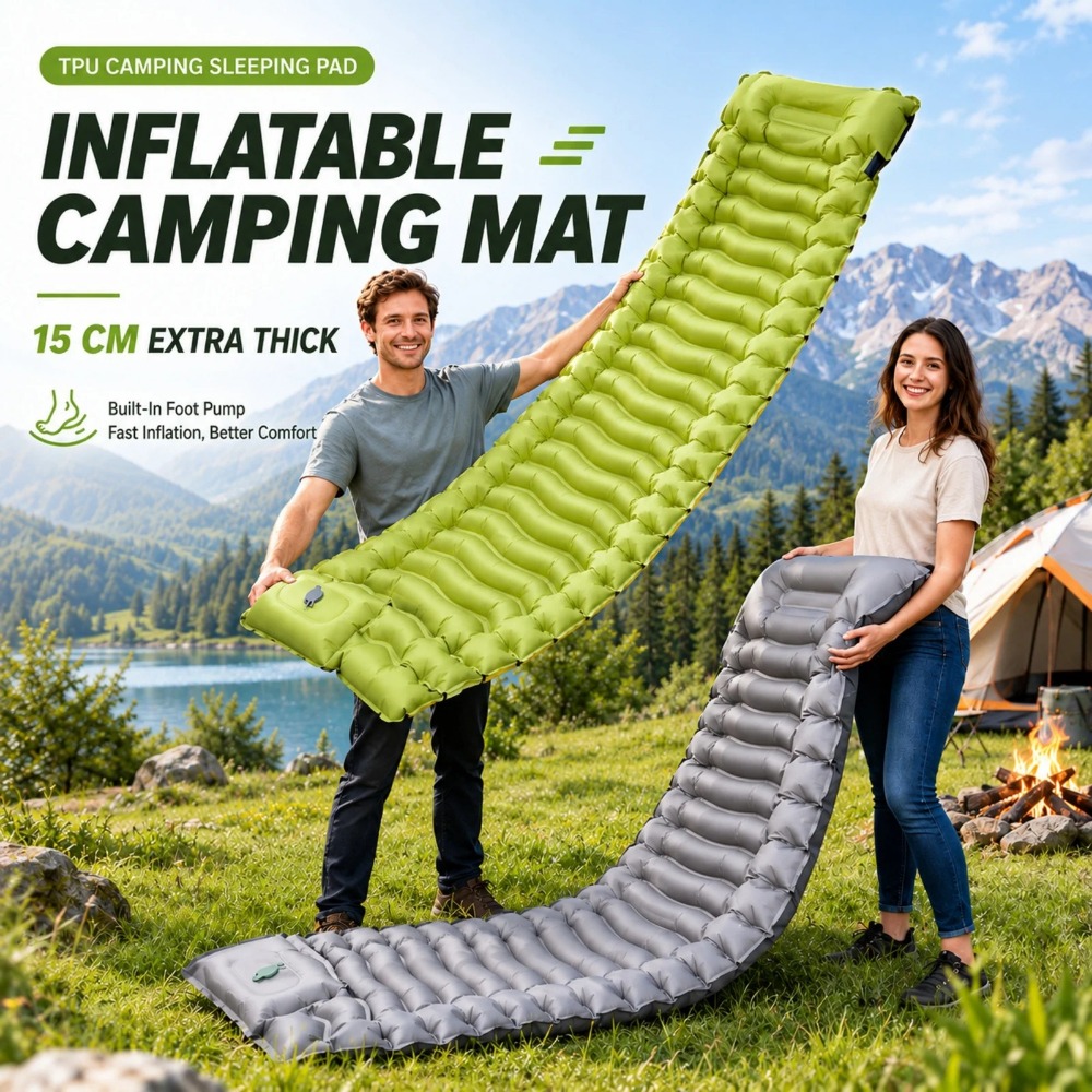 Outdoor Camping Rugs - 캠핑용 에어매트, 야외 캠핑용 발펌프식 에어매트,