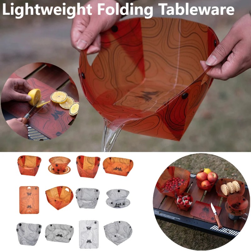 Outdoor Camping Dining Set - 접이식 캠핑 식기 휴대용 그릇 디너