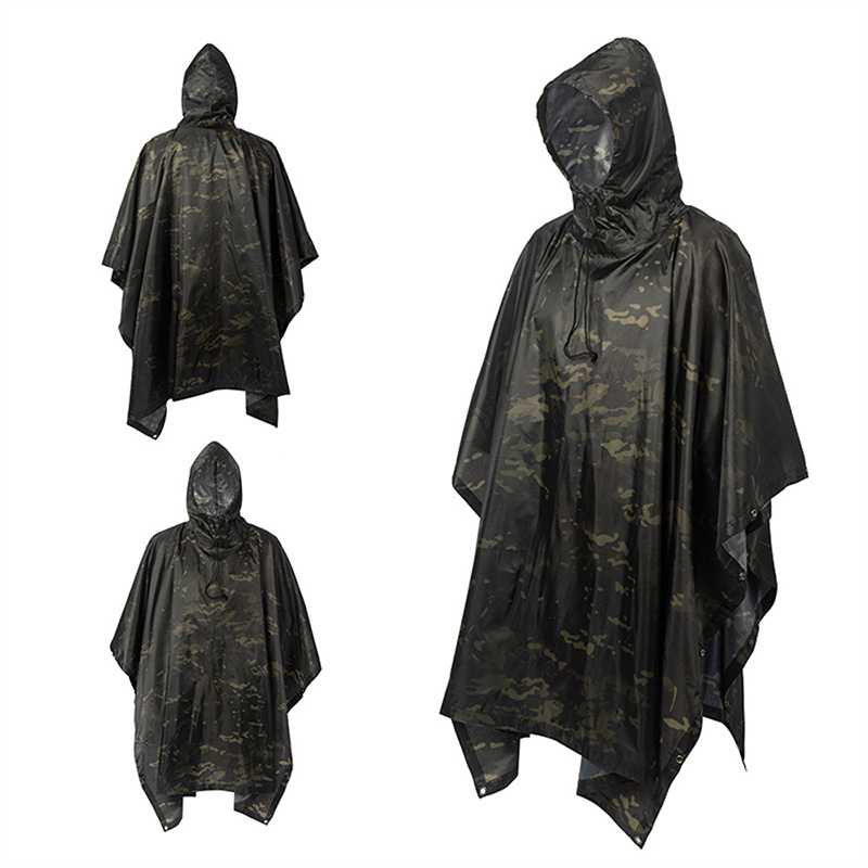 3-in-1 기능성 레인코트: 배낭, 방수 덮개, 후드 - Camping Rain Poncho 리뷰 및 가격