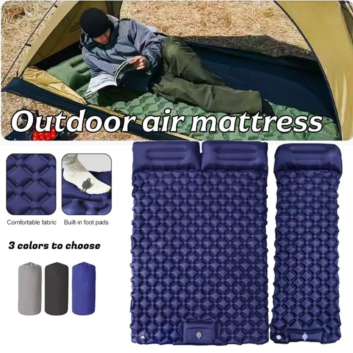 싱글 & 더블 에어 매트리스, 접이식 캠핑 수면 패드  - Outdoor Camping Rugs 리뷰 및 가격